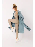 M734 Rebrované pletené legíny - béžové