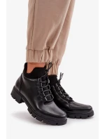 Nízke dámske členkové topánky zateplené z ekokože čierne Erisabelle Nízke dámske členkové topánky zateplené z ekokože čierne Erisabelle