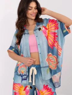 Košeľa s krátkym rukávom model 210033 Taliansko Moda