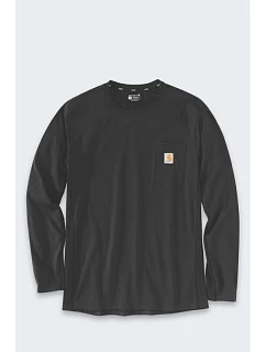Mikina bez kapucne Carhartt Midweight L/S Pocket T-Shirt – čierna, veľkosť: L