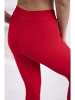 Bavlnená súprava, zateplená mikina + legíny červený