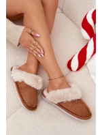 Dámské pantofle s kožíškem Camel Delissa