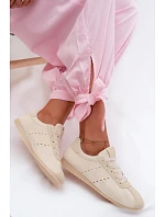 Dámské tenisky z eko semiše nízké světle béžové Melvelin