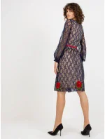 LK SK 507018 šaty.60P tmavo modrá