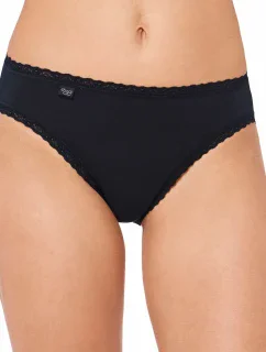 Dámske nohavičky sloggi 24/7 Cotton Lace Tai - čierne - SLOGGI