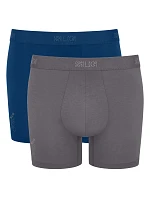 Pánske boxerky SLG Base Short C2P - UNKNOWN - svetlo šedá-tyrkysová V001 - SLOGGI