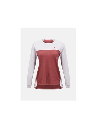 Dámske tričko PEAK PERFORMANCE W Trail Wool-Blend Longsleeve, šedá farba Dámske tričko PEAK PERFORMANCE W Trail Wool-Blend Longsleeve, šedá farba