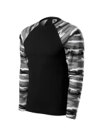 Maskáčové tričko LS unisex maskáčová sivá