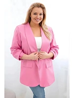 Dámske sako Plus Size Elegant Light Pink