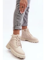 Dámsky zateplený trapper na zips Gremiva Beige Dámsky zateplený trapper na zips Gremiva Beige