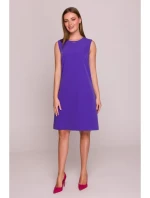 S408 Šaty bez rukávov - fialové S408 Šaty bez rukávov - fialové