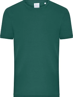 Daiber 8040 Pánske bio tričko s jemným žebrovaním 02.8040 smoky green