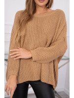Široký oversize sveter camel