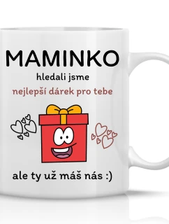 Najlepší darček pre mamu - klasický biely keramický hrnček 300 ml