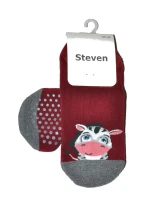 Dámske vzorované ponožky Steven art.132 Frotte ABS 35-40