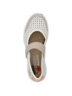 Pohodlné šnurovacie topánky Rieker W RKR575A beige