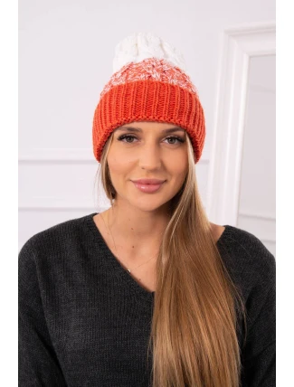Dámska čiapka Samara K346 červená+biela Dámska čiapka Samara K346 červená+biela