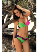 Tamara Blu Scuro-Blight Green-Rosa Šokujúce plavky M-399 (3) - Marko