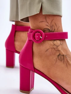 Dámské Sandály Na Podpatku Fuchsie Lexi