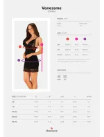 Rafinovaná košieľka Vanessme chemise 2XL/3XL - Obsessive