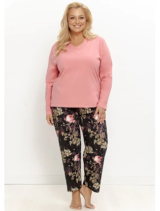 Pyžamo Taro 3654 Maribel, s dlhými rukávmi, veľkosť 2XL–3XL, Z26