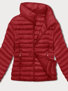 Červená prešívaná dámska bunda so stojačikom (16M9111-270)