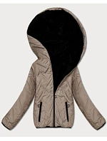 Dámska obojstranná prechodná bunda S'West beige-black (B8546-1201) Dámska obojstranná prechodná bunda S'West beige-black (B8546-1201)
