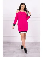 Tres Chic fuchsiové šaty