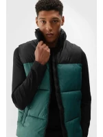 Puchowy Bezrękawnik Męski 4F 4FWAW24TVJAM147-40S Zielona