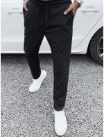 Pánske čierne nohavice FashionStreet UX4413