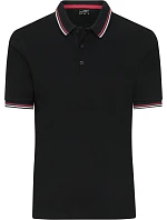 Daiber JN 1306 Pánske polo tričko z hrubého piqué s prúžkami 02.1306 čierne/biele/červené