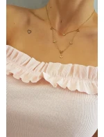 Španielske šaty s volánikmi púdrovo ružové