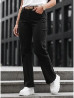 Dámske džínsy so širokými nohavicami DELUSSIA black FashionStreet UY2669 Dámske džínsy so širokými nohavicami DELUSSIA black FashionStreet UY2669