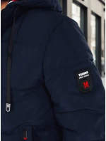 Pánska zimná bunda s kapucňou tmavomodrá FashionStreet TX5086z