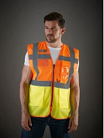 Yoko HVW 820 Hi-Vis sieťovaná bezpečnostná vesta 79.W820 hi vis oranžová/hi vis žltá Yoko HVW 820 Hi-Vis sieťovaná bezpečnostná vesta 79.W820 hi vis oranžová/hi vis žltá