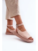 Wygodne Sandały Damskie Na Platformie Różowe Rubie