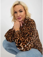 Košeľa LK KS 509188.38P svetlo hnedá