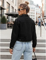 Dámska džínsová bunda s efektom ošúchaného vzhľadu LANDIA, čierna, FashionStreet TY2643 Dámska džínsová bunda s efektom ošúchaného vzhľadu LANDIA, čierna, FashionStreet TY2643