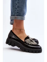 Lakierowane Mokasyny Damskie Laura Messi 2785 Czarne