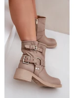 Dámske kožené nízke topánky s remienkami Zazoo 3644 Beige Dámske kožené nízke topánky s remienkami Zazoo 3644 Beige