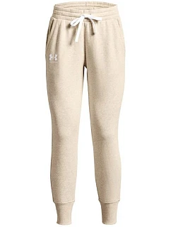 Dámske nohavice Under Armour Rival Fleece krémové 1356416 783 XL