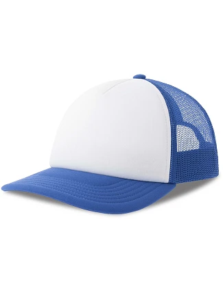 Atlantis Headwear Kid Rapper-S 5-panelová truckerová čiapka 33.0295 biela/kráľovská modrá Atlantis Headwear Kid Rapper-S 5-panelová truckerová čiapka 33.0295 biela/kráľovská modrá
