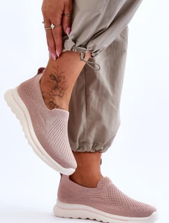 Damskie Tenisówki Materiałowe Wsuwane Różowe Adiora