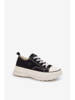 Damskie Trampki Na Masywnej Podeszwie Big Star NN274125 Czarne