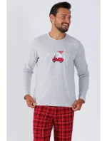Pyžamo 1473 šedo-červené - M-Max