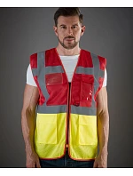 Yoko HVW 820 Hi-Vis sieťovaná bezpečnostná vesta 79.W820 hi vis oranžová/hi vis žltá Yoko HVW 820 Hi-Vis sieťovaná bezpečnostná vesta 79.W820 hi vis oranžová/hi vis žltá