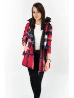 Červeno-čierna obojstranná dámska bunda (W653) Červeno-čierna obojstranná dámska bunda (W653)