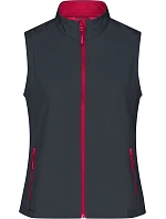 Daiber JN 1127 Dámska 2-vrstvová promo softshellová vesta 02.1127 iron grey/red Daiber JN 1127 Dámska 2-vrstvová promo softshellová vesta 02.1127 iron grey/red