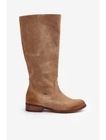 Zamszowe Kozaki Damskie Do Połowy Łydki Na Zamek Lewski 3616 Beżowe Zamszowe Kozaki Damskie Do Połowy Łydki Na Zamek Lewski 3616 Beżowe