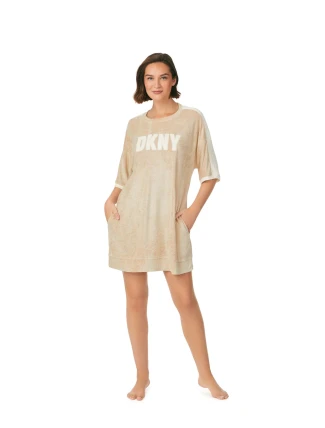 Dámska nočná košeľa YI30013 221 sv. béžová - DKNY